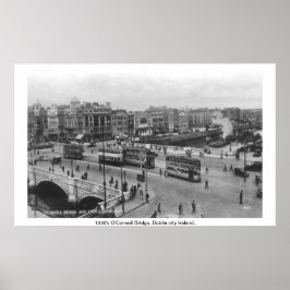 Pôster Dublin, Irlanda, 1930, Guiness Barge on Liffey