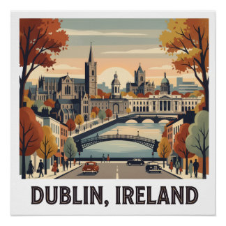 Pôster Dublin no Outono