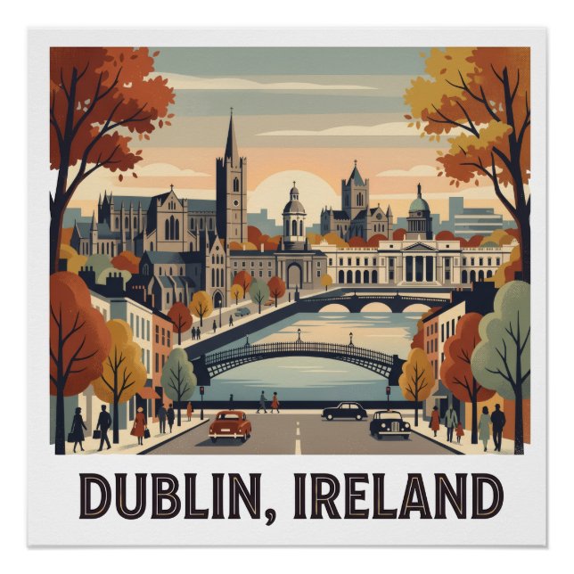 Pôster Dublin no Outono (Frente)