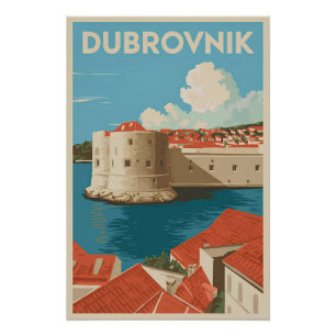 Pôster Dubrovnik vintage