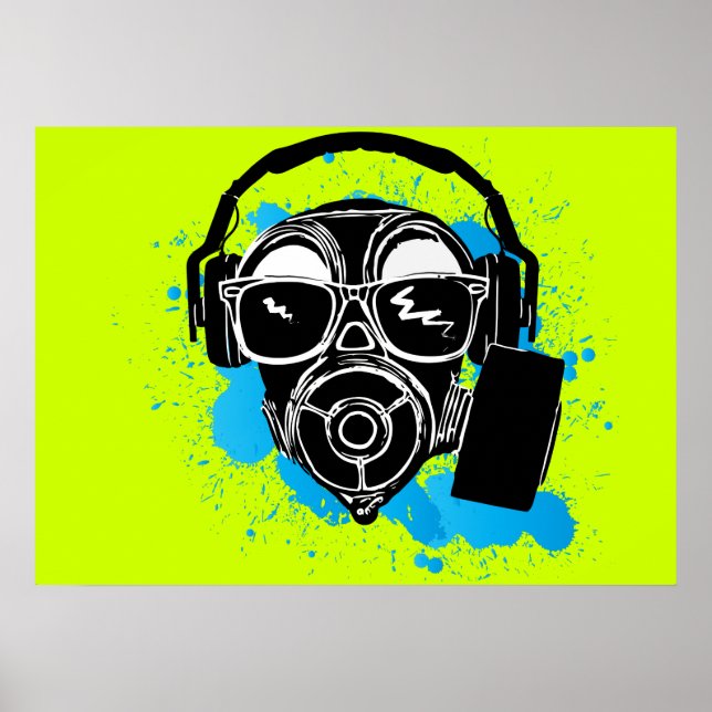 Pôster Dubstep Gasmask (Frente)