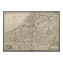 Ducado de Brabante com Mapa das Províncias Adjacen