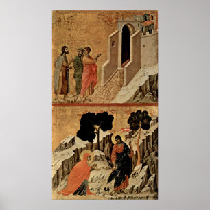 Poster Duccio di Buoninsegna - cristo e Maria Madalena