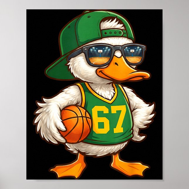 Poster Duck Basketball 67 Gen Alpha Slang Srts Men Boys K (Frente)