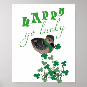 Poster Duck Clover Happy Tome Dia de São Patrício