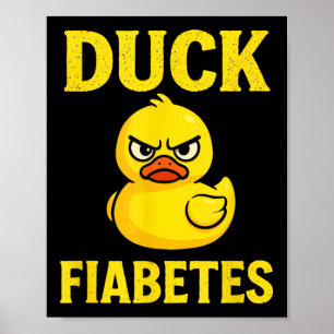 Poster Duck Fiabetes - Sensibilização Engraçada por Diabe