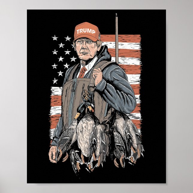 Poster Duck Hunting Trump Camo Olá Season Us Fl (Frente)