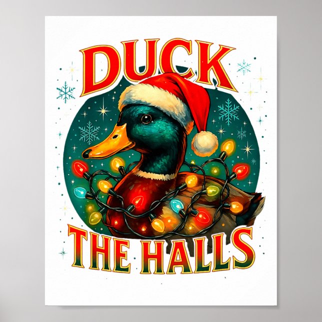 Poster Duck The Halls Funny Christmas Lights Hunting Seas (Frente)