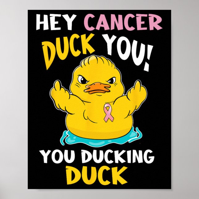 Poster Duckie - Guerreiro do Cancer da Mama (Frente)