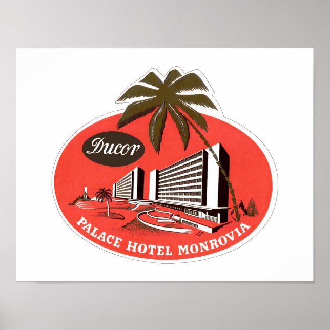 Poster Ducor Palace Hotel Monrovia (Frente)