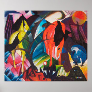 Poster due Cavalli (dois cavalos) por Marc Franz - Vintag