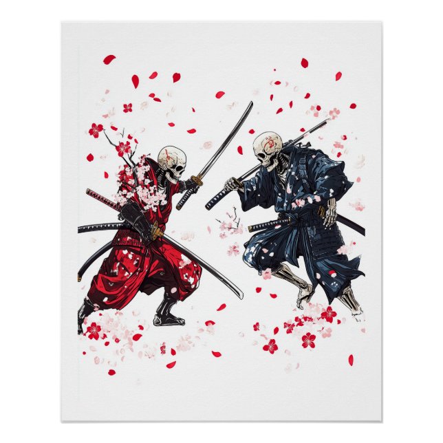 Pôster Duelo de Samurai Caveira (Frente)