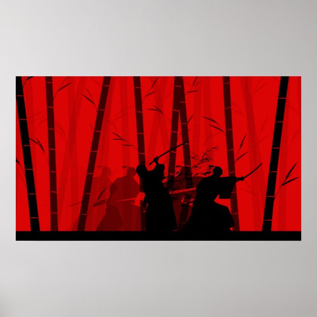 Poster Duelo no Bambu Vermelho - Batalha de Samurai (Frente)