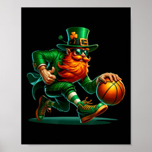 Poster Duende Brincando de Esqueleto Dia de São Patrício