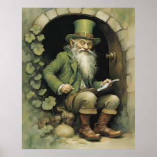 Poster Duende com Trevos