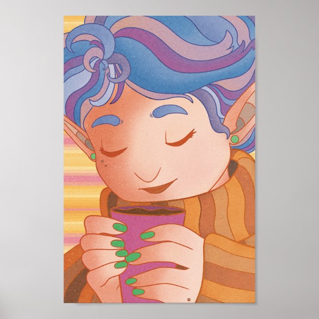 Poster Duende de Natal Aconchegante (Frente)