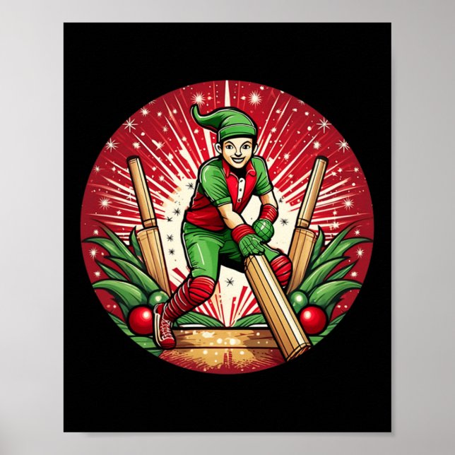 Poster Duende de Natal Críquete  (Frente)