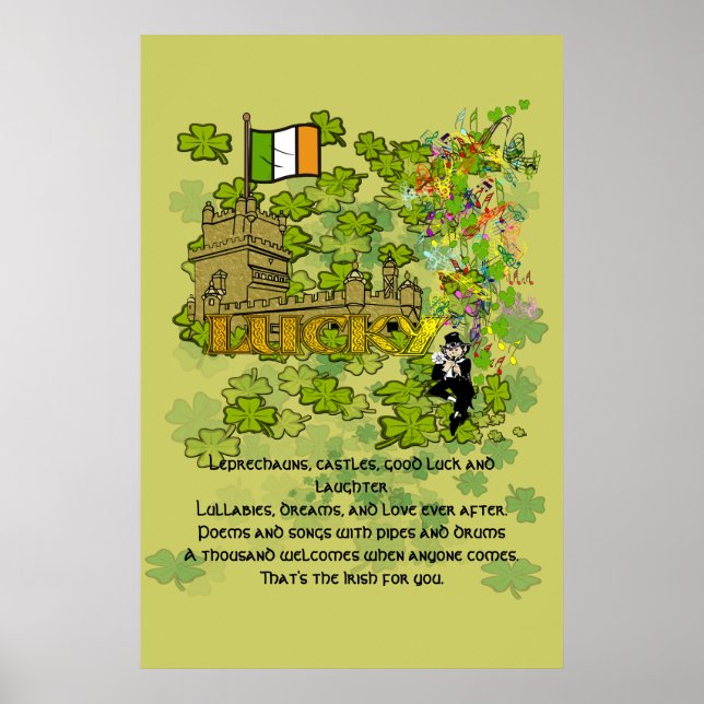 Poster Duendes, Castelos, Boa Sorte e Riso (Frente)