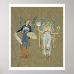 Poster Duendes e pintores feericamente, "do boneco de