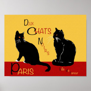 Poster Duex Chats Noirs
