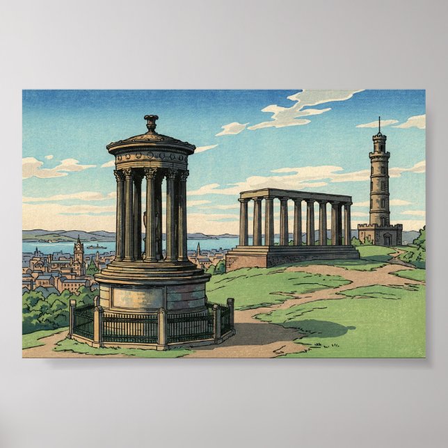 Poster Dugald Stewart Monument on Calton Hill  (Frente)