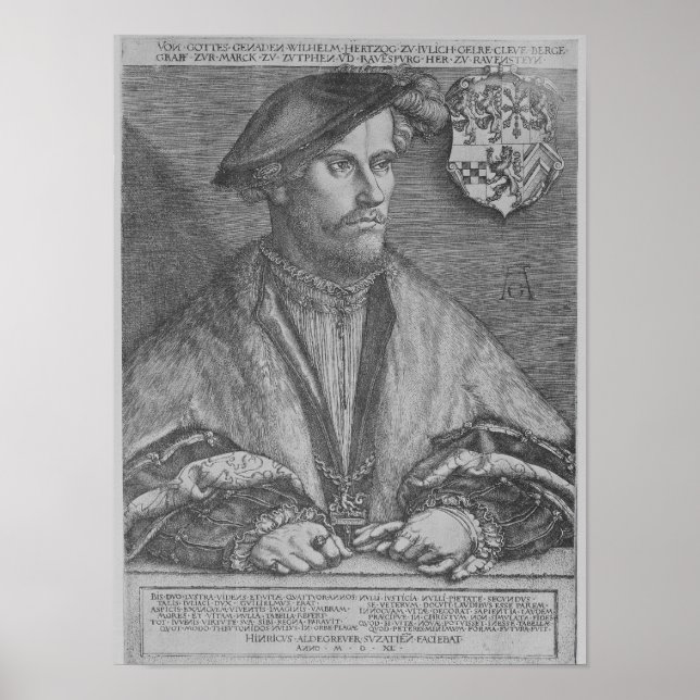 Poster Duke Wilhelm V de Cleve, 1540 (Frente)