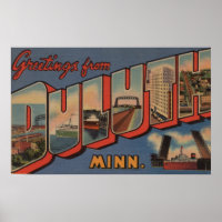 Duluth, Minnesota - Large Letter Scenes