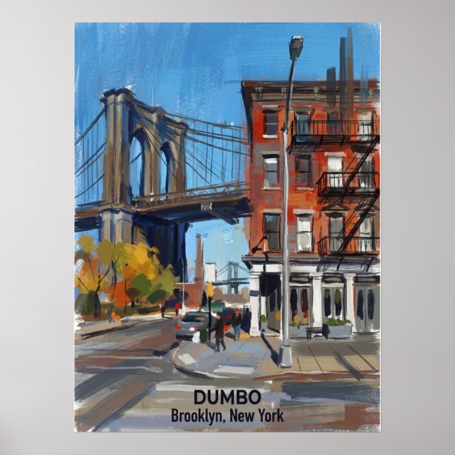 Poster DUMBO Brooklyn Nova York — Ponte Icônica (Frente)