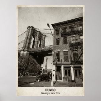 Poster DUMBO Brooklyn Nova York — Ponte Icônica