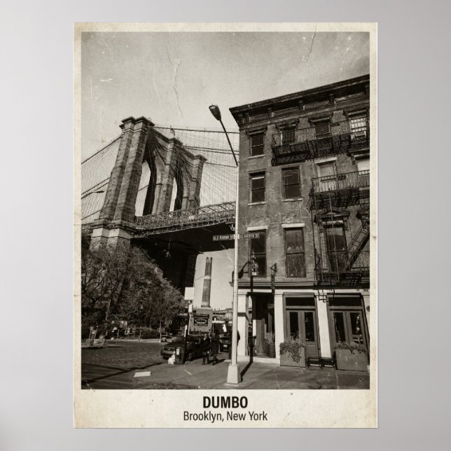 Poster DUMBO Brooklyn Nova York — Ponte Icônica (Frente)
