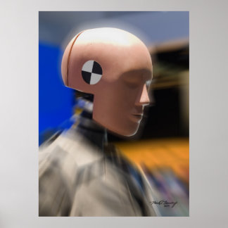 Poster Dummy de teste de colisão