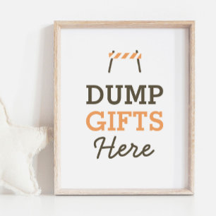 Poster Dump Gifs Aqui Construção Sinal de Aniversário