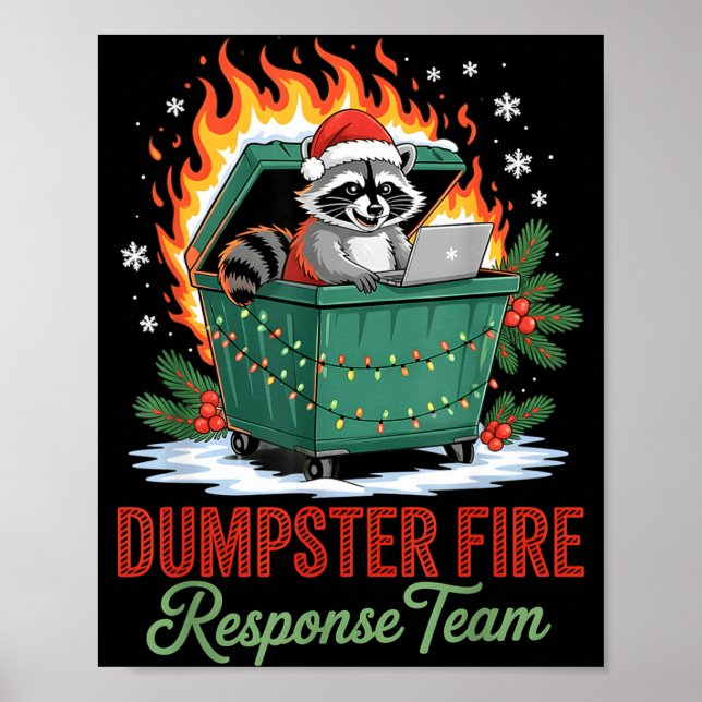 Poster Dumpster Fire Resnse Team Leader Christmas  (Frente)