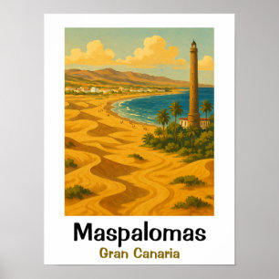 Poster Dunas de Maspalomas Gran Canária Ilha Canária