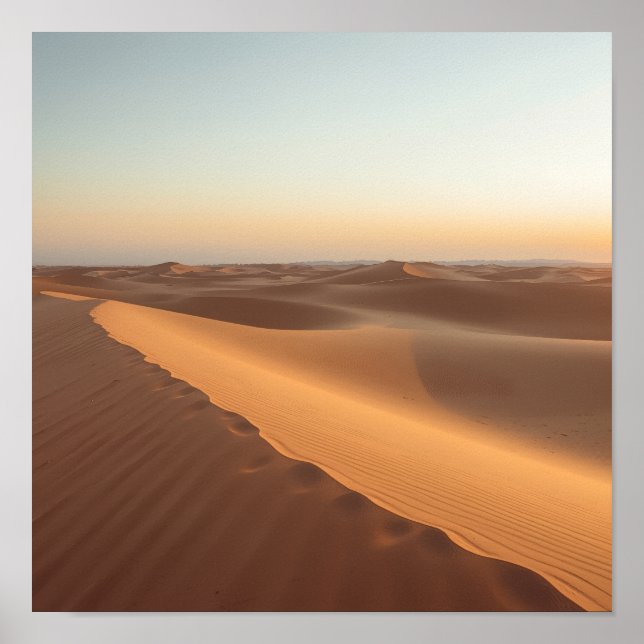Poster Dunas de Quietude no Deserto (Frente)