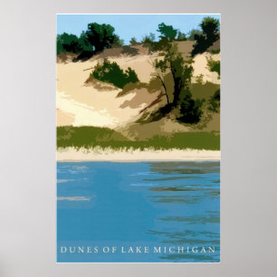 Pôster Dunas do Lago Michigan
