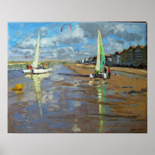 Poster Dunas France do zurro da reflexão