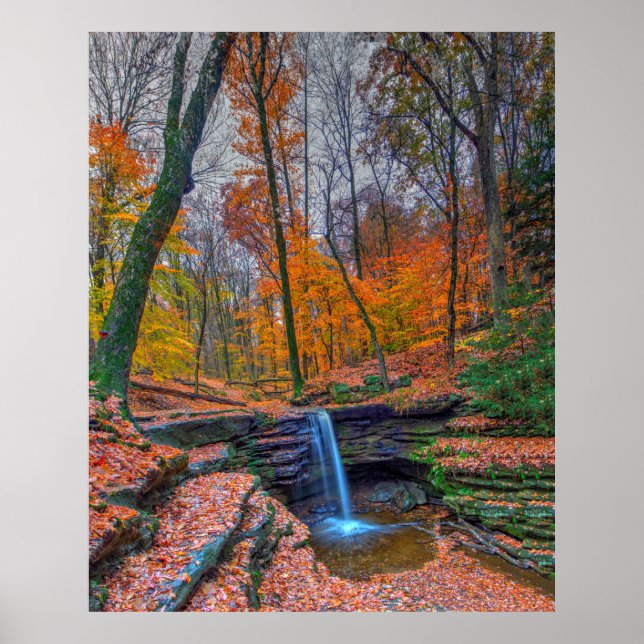 Poster Dundee Falls no outono, Ohio (Frente)