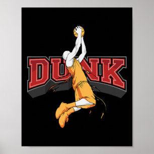 Poster Dunk Bysketbyll Dunking