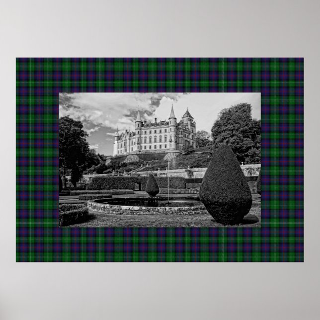 Poster Dunrobin Castle Sutherland Tartan (Frente)