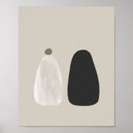 Poster Duo Abstrato - Tons Neutros