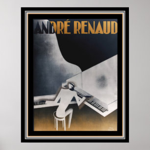 Poster duplo 16 x 20 de Deco dos pianos de Andre