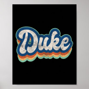 Poster Duque Primeiro Nome Menino Estilo Vintage 70s 80s