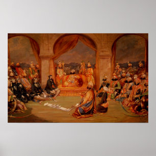 Pôster Durbar em Udaipur, Rajasthan, 1855