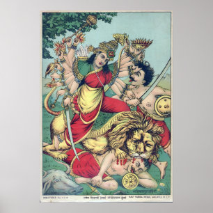Poster Durgá, Matadora do Demônio Búfalo (Mitologia Hindu