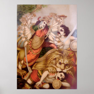 Poster Durgá, Matadora do Demônio Búfalo (Mitologia Hindu