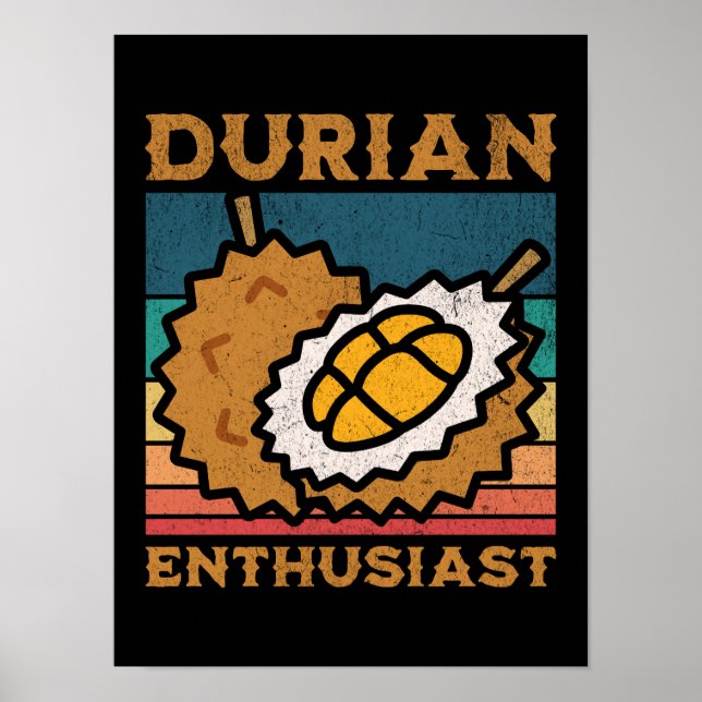 Poster Durian Entusiasta Funny Durian Lover (Frente)