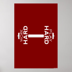 Poster duro da malhação do jogo duro do trabalho