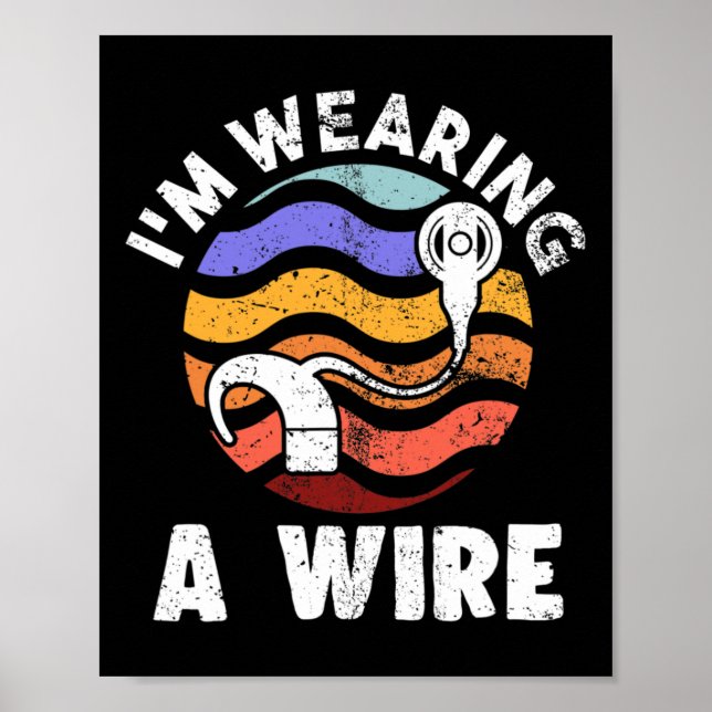 Poster Duro de diversão auditiva de ASL Imparada Eu sou W (Frente)