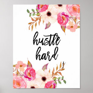Poster Duro de hustle, Acessórios do Office Desk, Gabine